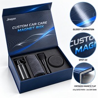 Kotak Magnetik Kaku Perawatan Mobil Mewah Kustom dengan Cetak CMYK, Laminasi Glossy, Logo Spot UV, Lapisan Spons, dan Kustomisasi OEM