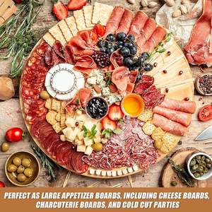 <span class=keywords><strong>Plateau</strong></span> <span class=keywords><strong>tournant</strong></span> rond en bambou de 13,8 pouces pour comptoir, table à manger, <span class=keywords><strong>plateau</strong></span> à apéritifs, support à épices, organisateur de placard pour la cuisine - Product Image 4