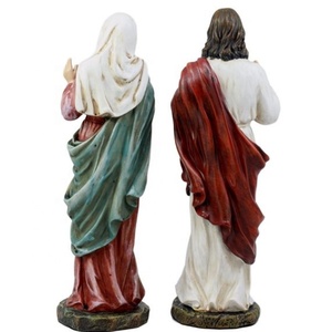 Figura Religiosa Católica de Resina, Juego de 2 de María y Jesús, LF03292 - Product Image 5