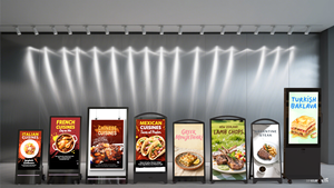 High brightness detachable <b>battery</b> 43-inch outdoor kiosk display AD player IP65 waterproof digital menu board restaurant - Product Image 6