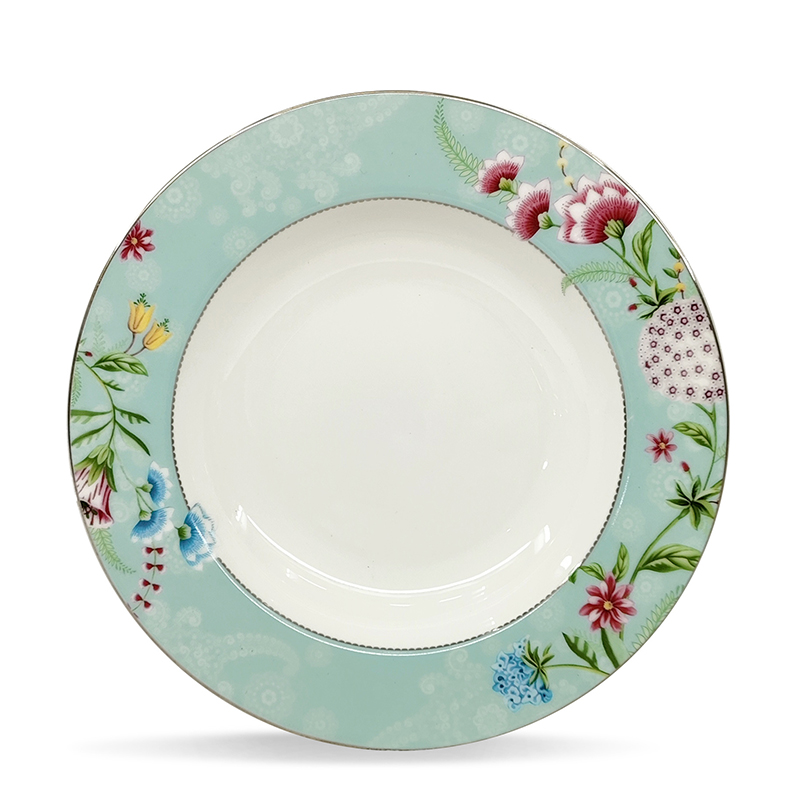 Assiette à soupe 8,5 "bleue