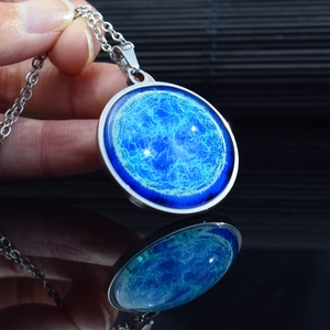 Pendentif photo personnalisé, <span class=keywords><strong>bijoux</strong></span> en verre sous dôme, cadeau avec <span class=keywords><strong>gravure</strong></span> de nom ou logo, collier tendance en acier inoxydable plaqué or ESSPOC - Product Image 5