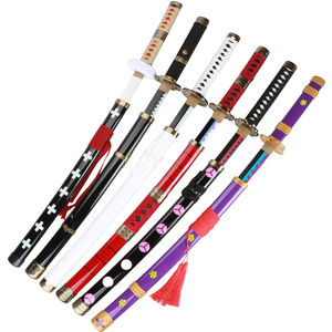 Roronoa <span class=keywords><strong>Zoro</strong></span> Katana 104cm espada de juguete de madera para Anime Unisex Cosplay personaje armas Accesorios - Product Image 5
