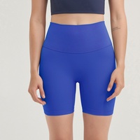 Shorts de yoga à compression effet seconde peau haute élasticité, taille haute, rehausseur de fessiers, short de sport galbant pour femme