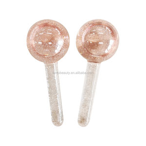 Runde klare Glas Magic Ball kalt Glitter Eis kugeln Gesichts walze für Gesichts kühl <span class=keywords><strong>massage</strong></span> - Product Image 4