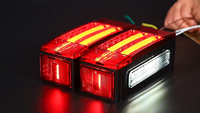 Nouveau feu arrière combiné rectangulaire LED étanche 12V pour remorque et camion