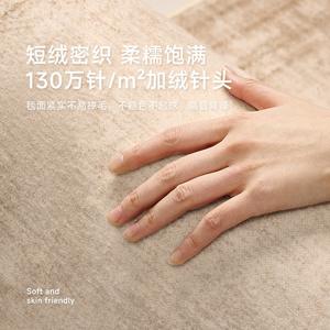 พรมปูพื้นทรงสี่เหลี่ยมผืนผ้า Jinrui รุ่นโมเดิร์น ทนต่อคราบสกปรก ลายพิมพ์ทอ เหมาะสำหรับห้องนั่งเล่น ห้องนอน ขนาดใหญ่ สีเบจ ลายทาง สีพื้น - Product Image 5