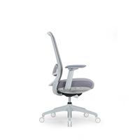 Chaise de bureau ergonomique en maille réglable en hauteur avec accoudoirs 4D, support lombaire et rotation, chaise de direction en tissu