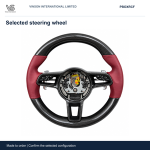 Volante de Fibra de Carbono para PORSCHE Boxster, Configuración Seleccionada con Centro Abierto PBOXRCF - Product Image 1
