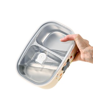 Stainless Steel <b>Lunch</b> <b>Box</b> With Divided Compartments Microwave Safe For Students And Office Workers - Product Image 2