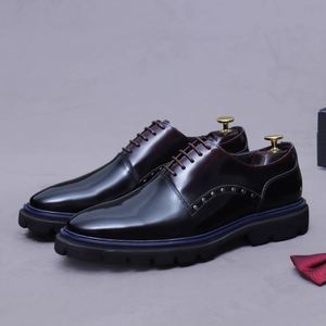 Zapatos de Vestir de Cuero Genuino para Hombre, de Lujo, Formales, para Boda, Casuales, de Oficina, con Plantilla Desmontable, Transpirables y Cómodos, con Punta Cuadrada - Product Image 4