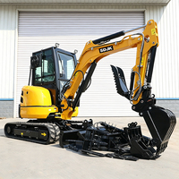 Mini Excavadora Pequeña Multifuncional en Oferta, Nueva Excavadora de Cadenas, Venta Directa de Fábrica, Mini Excavadora de 3.5 Toneladas con Cabina