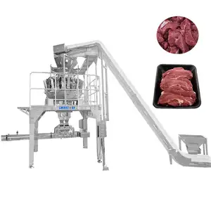 SmartWeigh Machine d'emballage de viande de repas prêt de remplissage de pesage automatique de haute qualité Machine d'emballage de plateau de viande fraîche