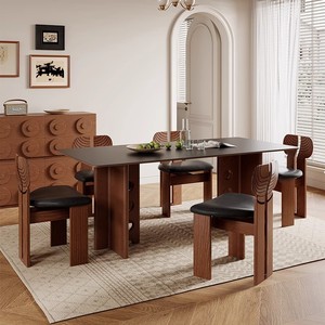 DOSMARS French Style Dining <b>Table</b> Set 4 Piece Ash Wood Rectangular <b>Space</b> <b>Saving</b> Dining Room Furniture - Product Image 3