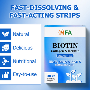 Bandes orales de biotine, collagène et kératine à faible MOQ avec biotine et folate pour des cheveux, une peau et des ongles sains, favorisant la santé cutanée - Product Image 4