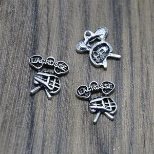 Lacrosse Charms Antique Tibetan Silver Tone Lacrosse Charms Pendants 16x19mm