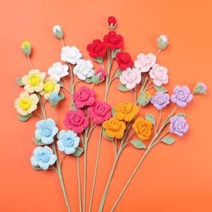 Rosa de Barbie hecha a mano con ganchillo, flor fresca preservada, flor artificial, regalo para novia, decoración - Product Image 1