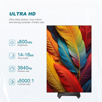 Afficheur LED portable à haute fréquence de rafraîchissement 3840Hz, pliable en trois ou quatre parties, sur pied, mobile, pour salle d'exposition
