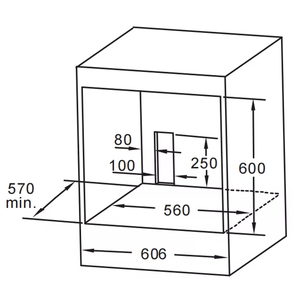 Girarrosto Elettrico a Gas da Incasso 75L 60CM con Controllo a Manopola e Vetro per Uso Domestico e Alberghiero Singolo - Product Image 3