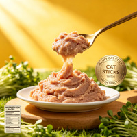 Bâtonnets de viande de poulet pour chats, mousse super lisse, directement de l'usine, non-OGM, riches en protéines 55%-65%, déchiquetés, sans amidon