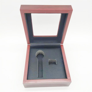 Wooden <b>Box</b> Display Case For Jewelry Ring Trophy Modern Simple Style Composite <b>Material</b> Gift Packaging <b>Storage</b> <b>Box</b> - Product Image 1
