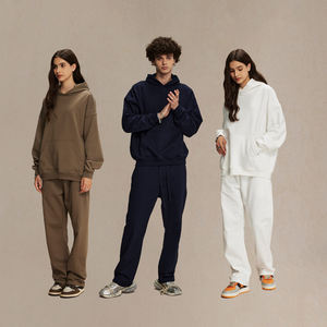 Sweat à capuche surdimensionné personnalisé en molleton de coton épais 420 grammes sans cordon, brodé, pour homme, vente en gros, streetwear - Product Image 4