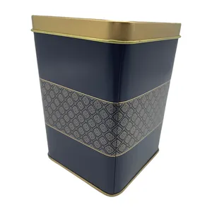 Металлические квадратные пакеты на заказ, жестяная коробка, упаковочная коробка высшего качества, квадратная металлическая упаковка для чая, квадратная металлическая подарочная жестяная коробка для пищевых продуктов