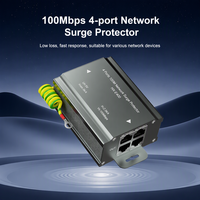 Parafoudre Réseau 4 Ports 100 Mbps en Métal pour la Protection des Commutateurs, des Réseaux CCTV et des Ordinateurs