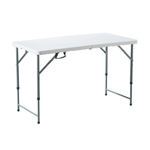 Tavolo Pieghevole in Plastica HDPE Bianco Resistente, Adatto per Piccoli Spazi e Barbecue in Giardino - Product Image 4