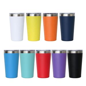 Gobelet de voyage isotherme à double paroi en acier inoxydable 12oz/16oz avec couvercle et paille anti-fuite sans BPA, personnalisable avec logo, portable - Product Image 2