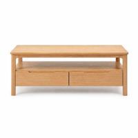 Bureau d'écriture moderne pour chambre d'hôtel, plateau en placage de frêne blanc, pieds en bois massif, design rectangulaire autoportant