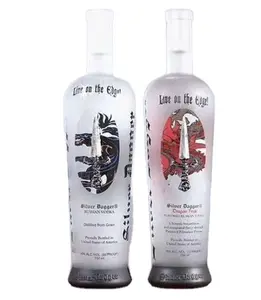 Custom frosting and screen printing 500ml 700ml 750ml Transparent Glass Bottle for Vodka Whisky BrandyTequila Beverages