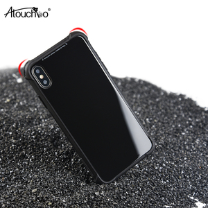 Atouchbo para <span class=keywords><strong>Apple</strong></span> <span class=keywords><strong>iPhone</strong></span> <span class=keywords><strong>11</strong></span> XS MAX XR claro <span class=keywords><strong>de</strong></span> vidrio templado 9H duro armadura <span class=keywords><strong>funda</strong></span> protectora con suave TPU parachoques - Product Image 2