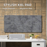 Gris foncé 36x12 pouces grand tapis de bureau en feutre tapis de souris en caoutchouc et protecteur de clavier pour ordinateur de bureau décor et accessoires de bureau