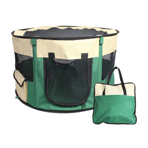 Recinto per Cani Circolare Pieghevole Moderno da 45 Pollici con 8 Pannelli Durevoli in Tessuto Oxford 600D per Uso Interno/Esterno - Product Image 3