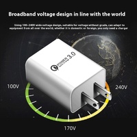 Chargeur rapide mural USB 18W 5V 3A Qc3.0 adaptateur secteur de charge rapide de voyage prise EU US pour adaptateur de chargeurs rapides de téléphone portable