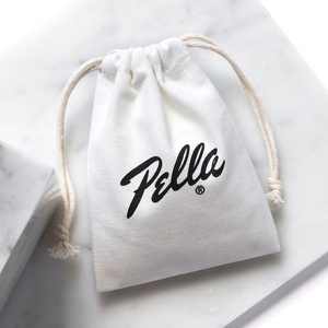 Pochette cadeau en toile de coton avec logo personnalisé Pandasew, sac à poussière en coton avec cordon de serrage, pochette à bijoux - Product Image 3