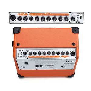 Amplificateur de guitare acoustique portable en acier 20W avec effets de réverbération et chorus, sans fil et radio FM - Product Image 4