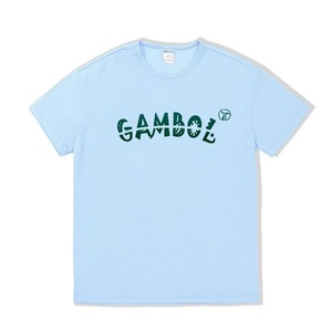 T-shirt GAMBOL ample à imprimé lettres en relief, style Hip Hop, manches courtes, streetwear décontracté, multicolore (noir clair) 220g, mode quotidienne - Product Image 6