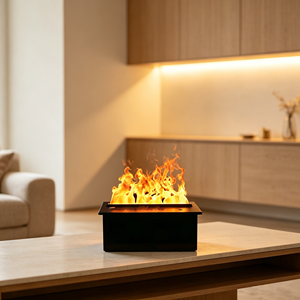 14 pulgadas <span class=keywords><strong>mejor</strong></span> <span class=keywords><strong>precio</strong></span> alta <span class=keywords><strong>calidad</strong></span> ajustable personalizar Manual 3D inteligente Led llama decoración vapor de agua <span class=keywords><strong>chimenea</strong></span> eléctrica - Product Image 1
