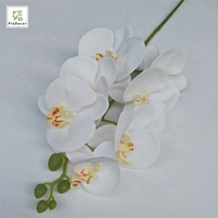 Vente en gros, 7 têtes, impression 3D, toucher réel, orchidée papillon artificielle pour fête de mariage, décoration de la maison