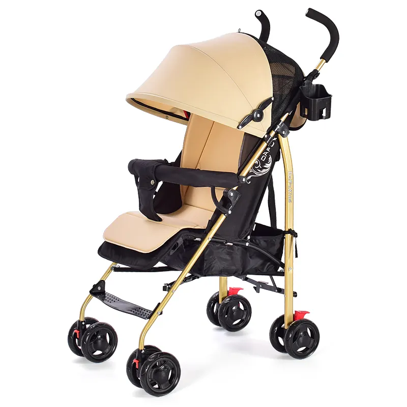Nouvelle poussette pour bébé à poignée de parapluie légère et pliable de luxe personnalisable OEM