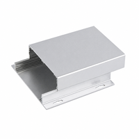 Boîtier en aluminium extrudé anodisé argenté 150*52mm avec bride 120mm, longueur personnalisée, pour instruments