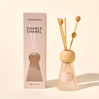Nouveaux flacons diffuseurs en verre 50 ml, petits, givrés, longue durée, écologiques, sans alcool, pour huiles essentielles, parfum personnalisé