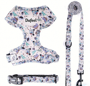 Conjunto de Collar, Correa y Arnés para Perro, Personalizable con Logotipo, Ajustable, Acolchado y Suave, para Paseos al Aire Libre - Product Image 3