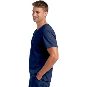 Beau costume de gommage d'hôpital traditionnel pour hommes tissé en coton de polyester Design confortable et élégant pour les patients et le personnel - Product Image 4