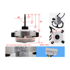 Motor de Ventilador Eléctrico Metálico DC310V 1000RPM 40W CW <span class=keywords><strong>ECL</strong></span> 8 Polos Monofásico Tipo Polos Sombreados para Aire Acondicionado de Ventana Doméstico - Product Image 4