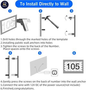 Usine en gros porte contemporaine numéro de chambre plaque de signalisation maison signe numéros de maison panneau de porte moderne - Product Image 6