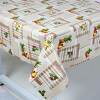 Housse de table de fête aux motifs colorés, prix d'usine, non tissée, en PVC, imperméable, pour table à manger