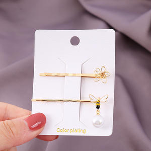 Lot de 3 <span class=keywords><strong>Barrette</strong></span> Cheveux Papillon Strass Cristal Bling Perle Pour Mariage Mariée, Épingles à Cheveux et Pinces à Cheveux pour Femme - Product Image 2